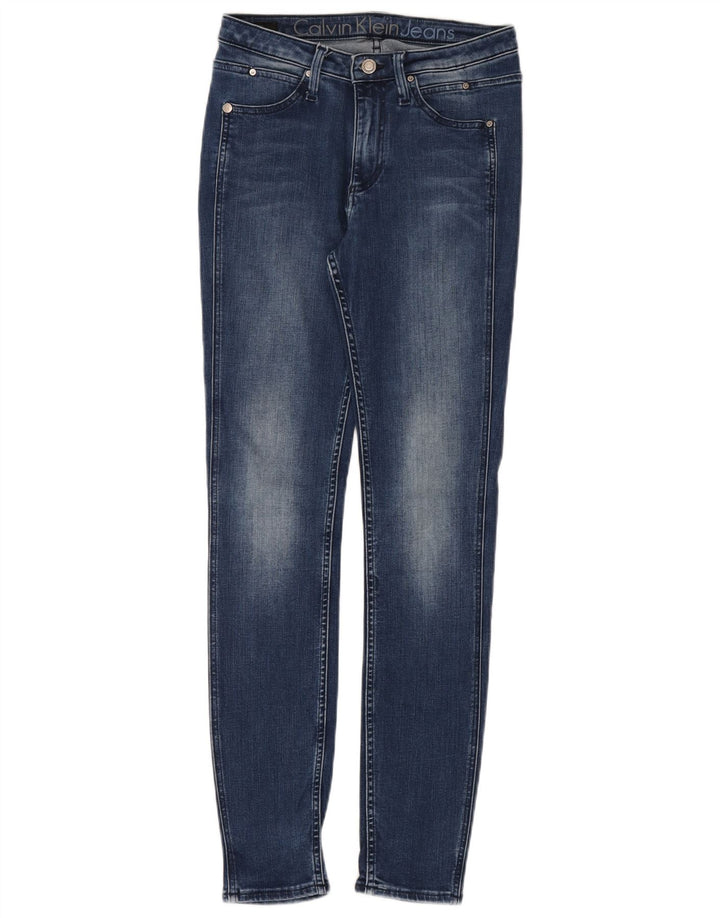 Damskie jeansy Skinny Calvin Klein W28 L32 Niebieskie