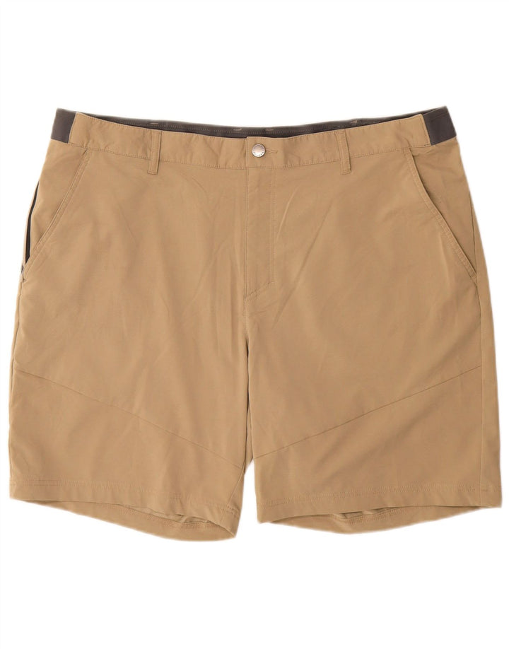 Męskie spodenki chino Columbia W40 XL Beżowy poliester z blokami kolorów