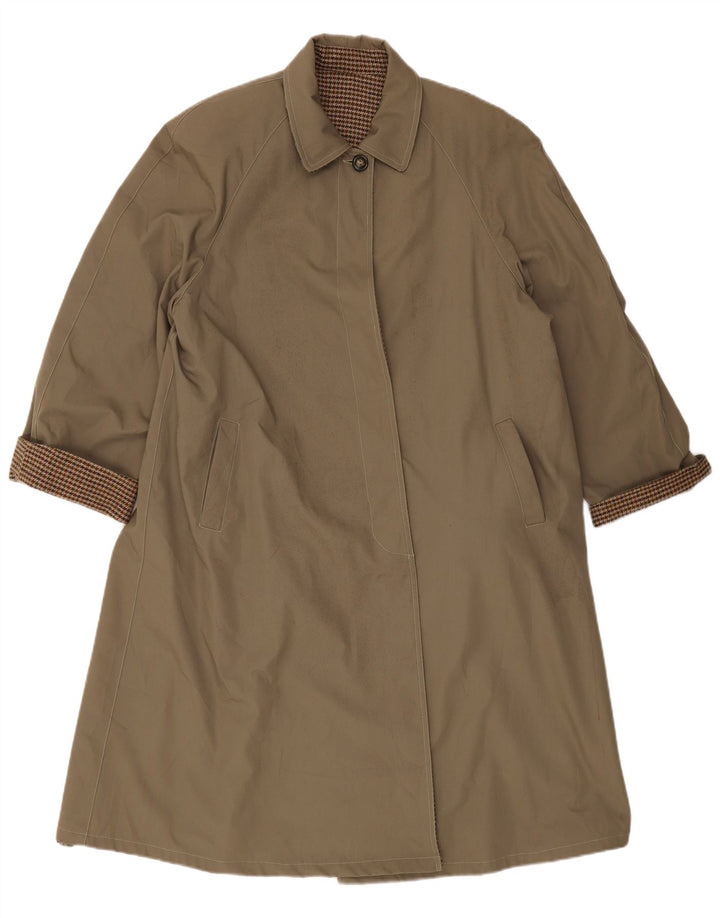 Płaszcz damski w stylu vintage UK 16, duży khaki