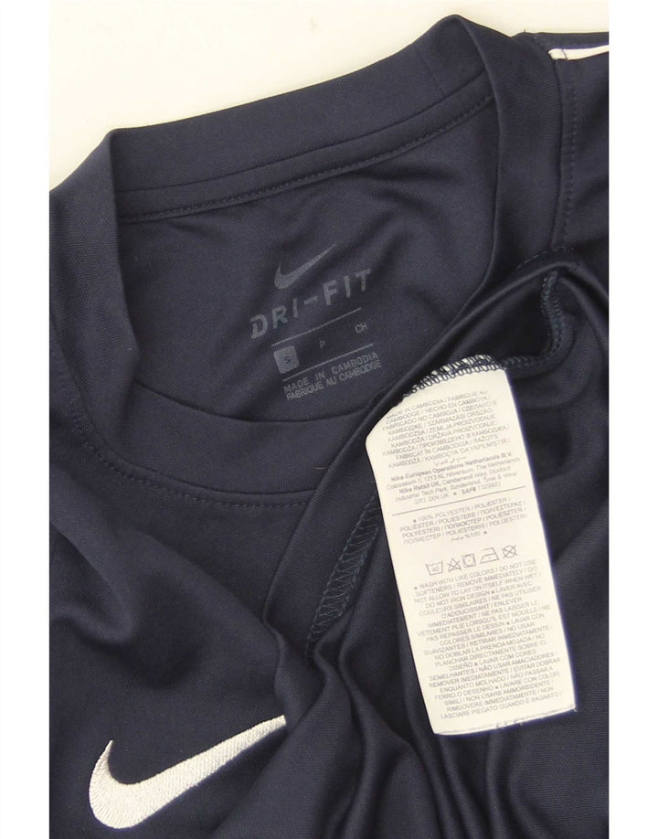 Męski T-shirt Nike Dri Fit, mały, granatowy, poliestrowy