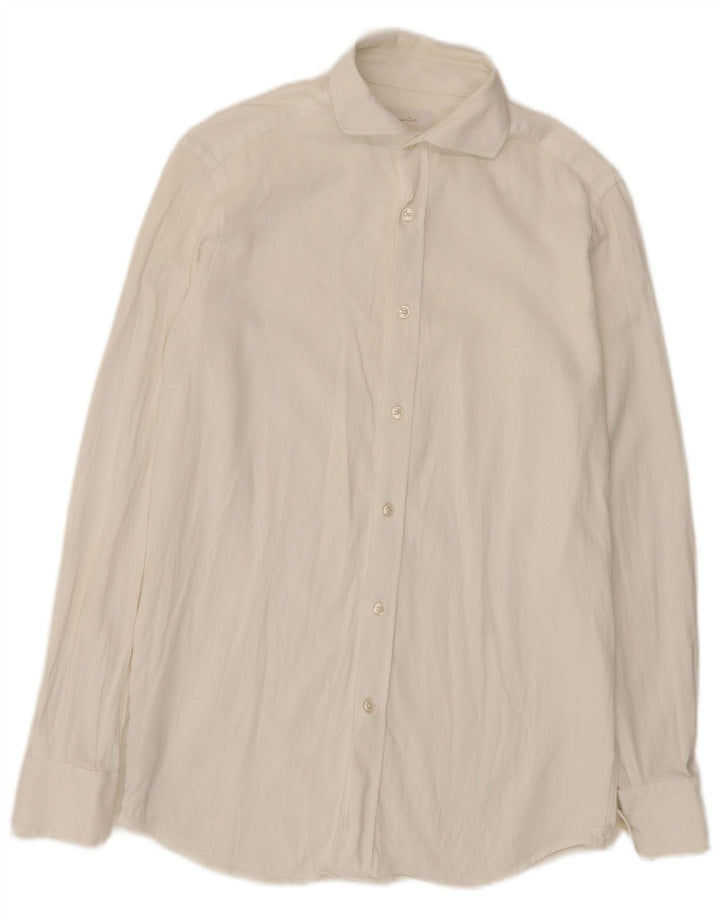 Koszula męska Massimo Dutti rozmiar 39, średnia, biała, bawełniana