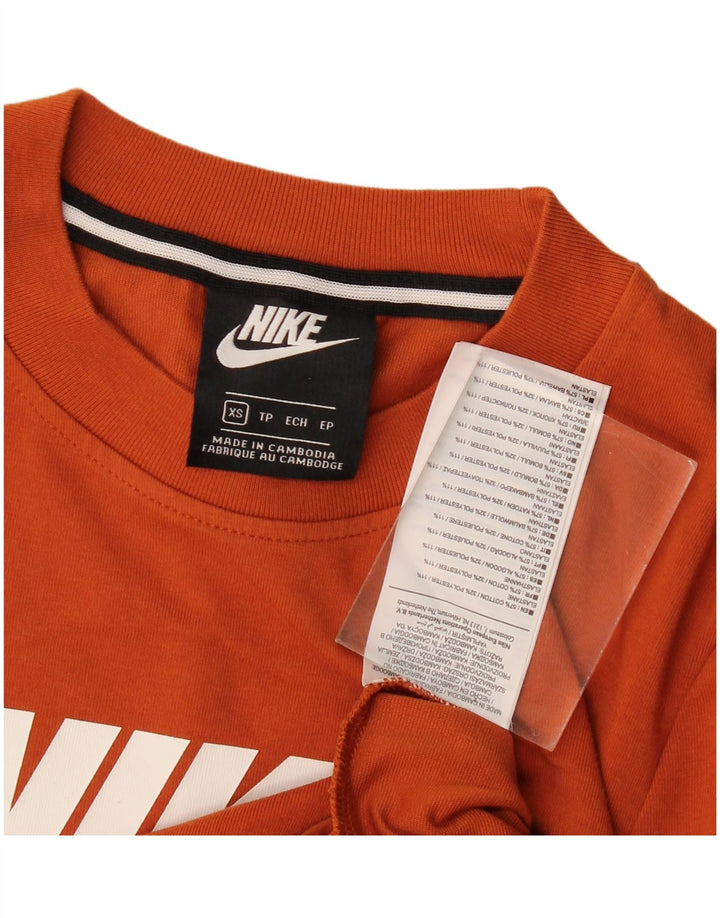 Damskie body graficzne Nike UK 6 XS, pomarańczowe, bawełniane
