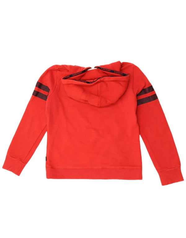 Damski sweter z kapturem Superdry, UK 12, średni czerwony, bawełniany
