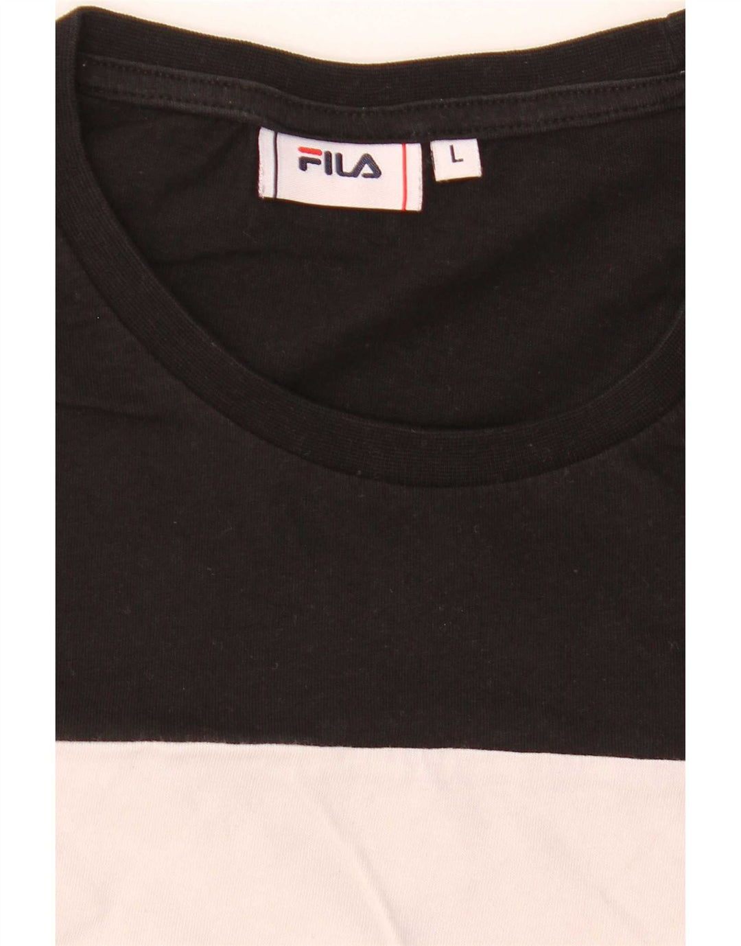 Męski T-shirt z grafiką Fila, duży, wielokolorowy blok kolorów