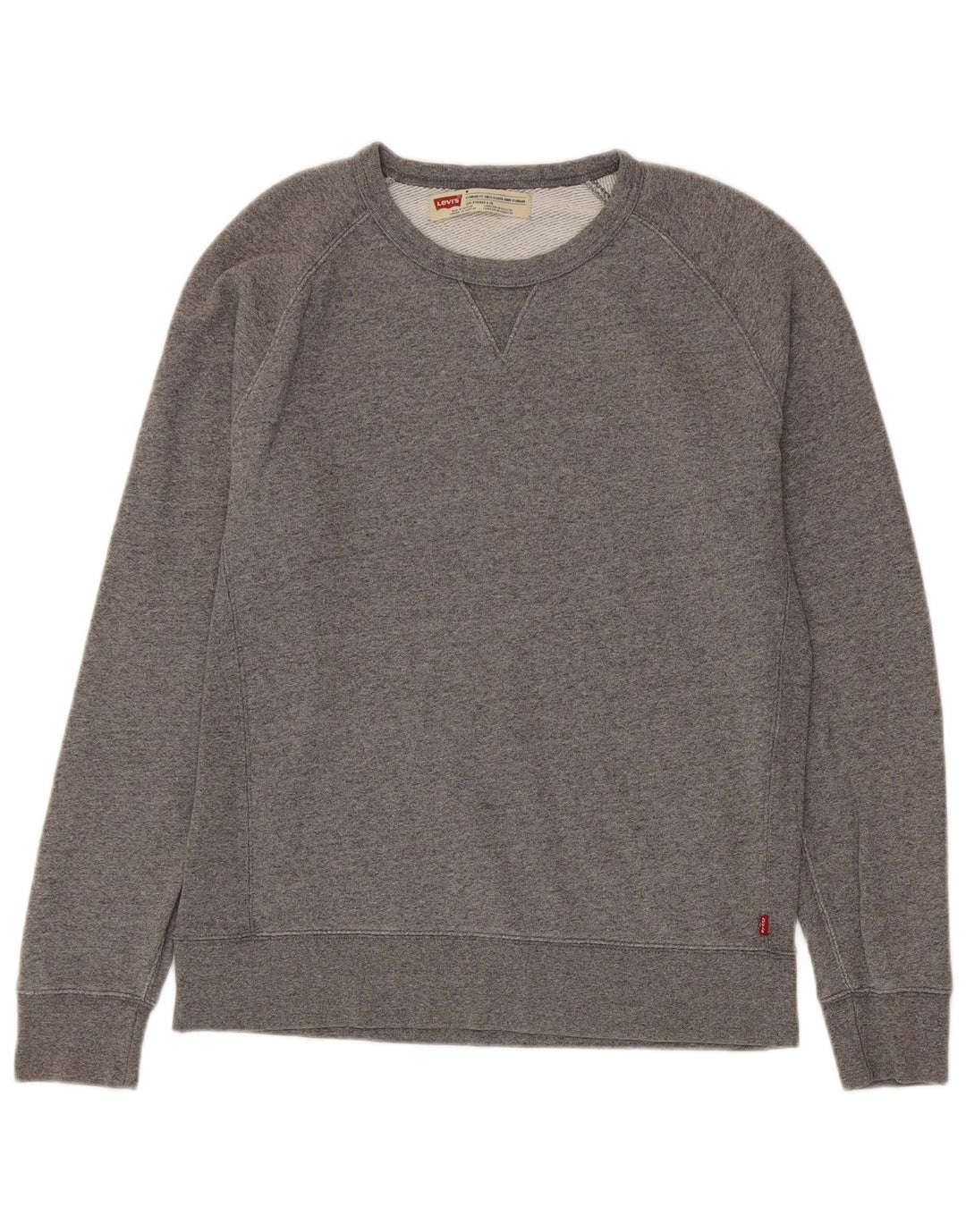 Męski sweter LEVI'S o standardowym kroju, średnioszary, bawełniany w cętki