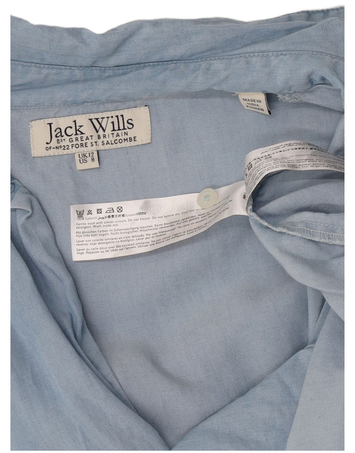 Damska koszula oversize Jack Wills z rękawem 3/4, UK 12, średni niebieski