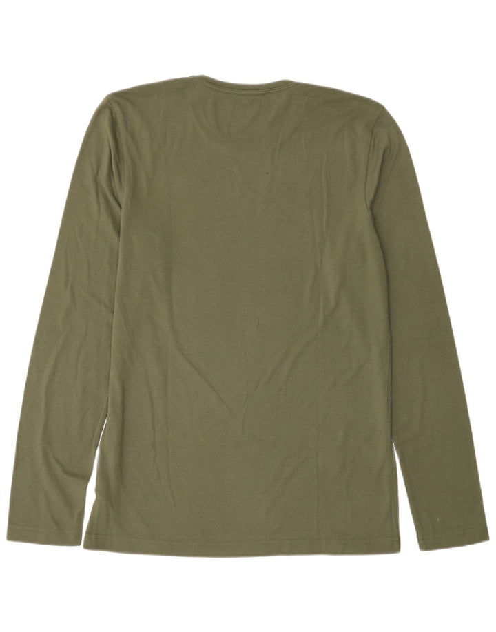 Męska koszulka olimpijska ADIDAS z długim rękawem, UK 40/42, średni khaki, poliester