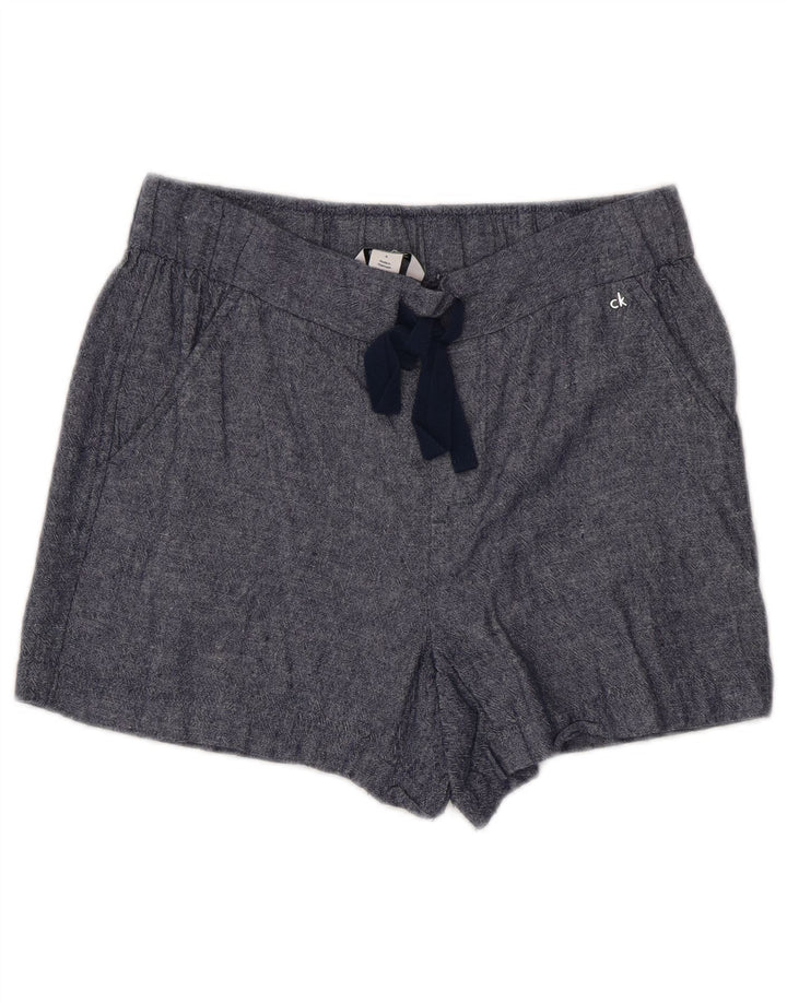 Damskie szorty CALVIN KLEIN US 6 Medium W30 granatowe lniane
