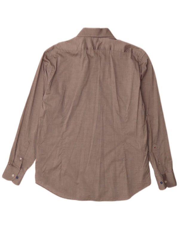 Koszula męska Tommy Hilfiger o dopasowanym kroju, rozmiar 44 17 1/2 XL, brązowa bawełna