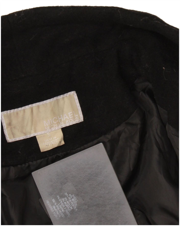 MICHAEL KORS Damski płaszcz oversize UK 10 Small, czarna wełna