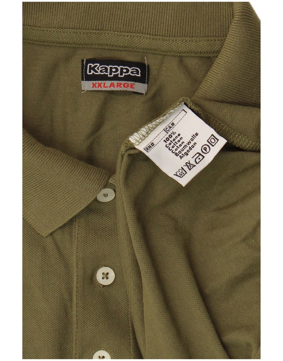 Męska koszulka polo Kappa 2XL, bawełna khaki