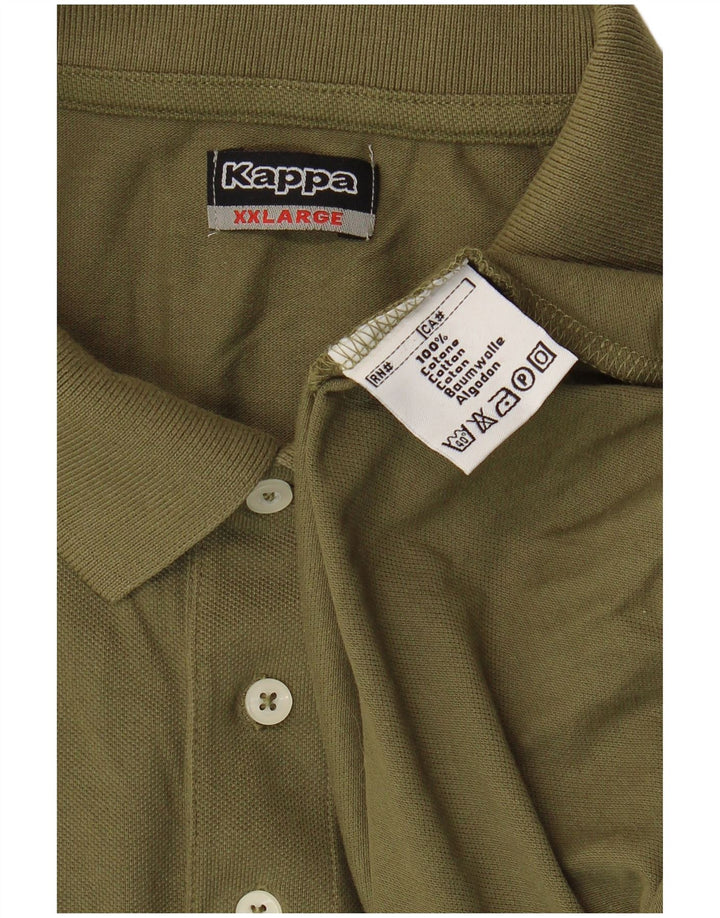 Męska koszulka polo Kappa 2XL, bawełna khaki