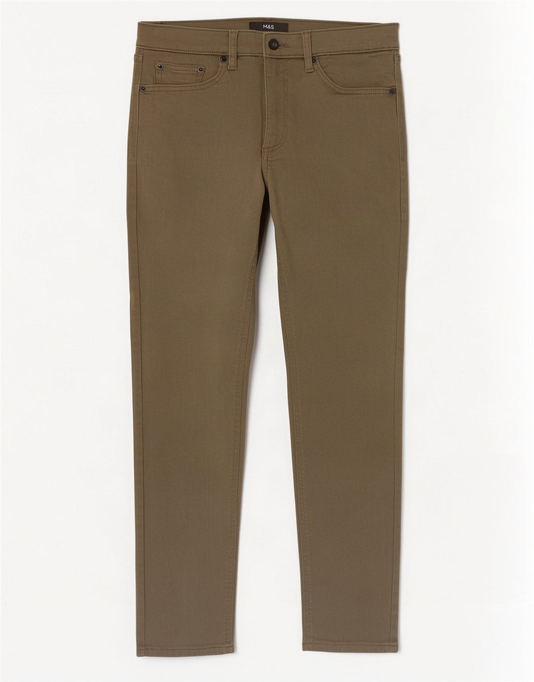Marks & Spencer Męskie jeansy slim W30 L29, bawełna khaki