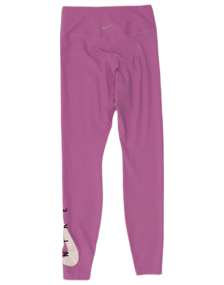 Damskie legginsy Nike Dri Fit Graphic UK 8, małe, różowe