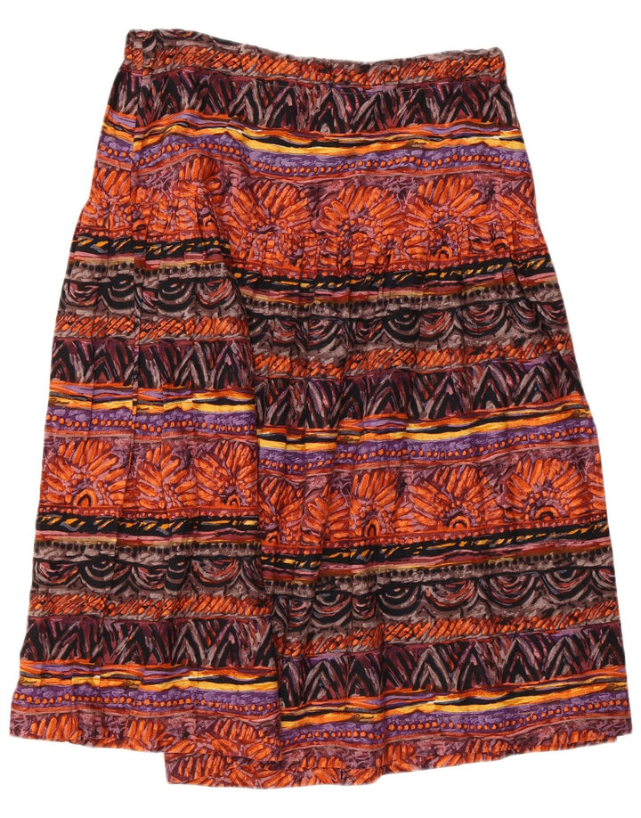 VINTAGE damska rozkloszowana spódnica w abstrakcyjny wzór IT 46 duża W36 wielokolorowa