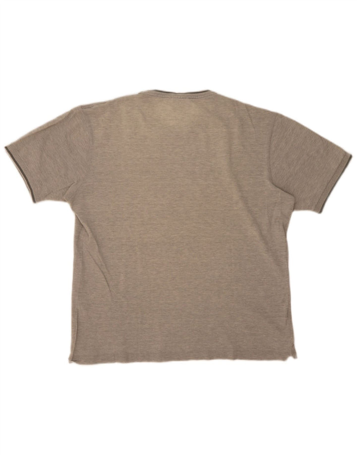T-shirt męski Lacoste, rozmiar 5, duży, szary, bawełniany w plamki