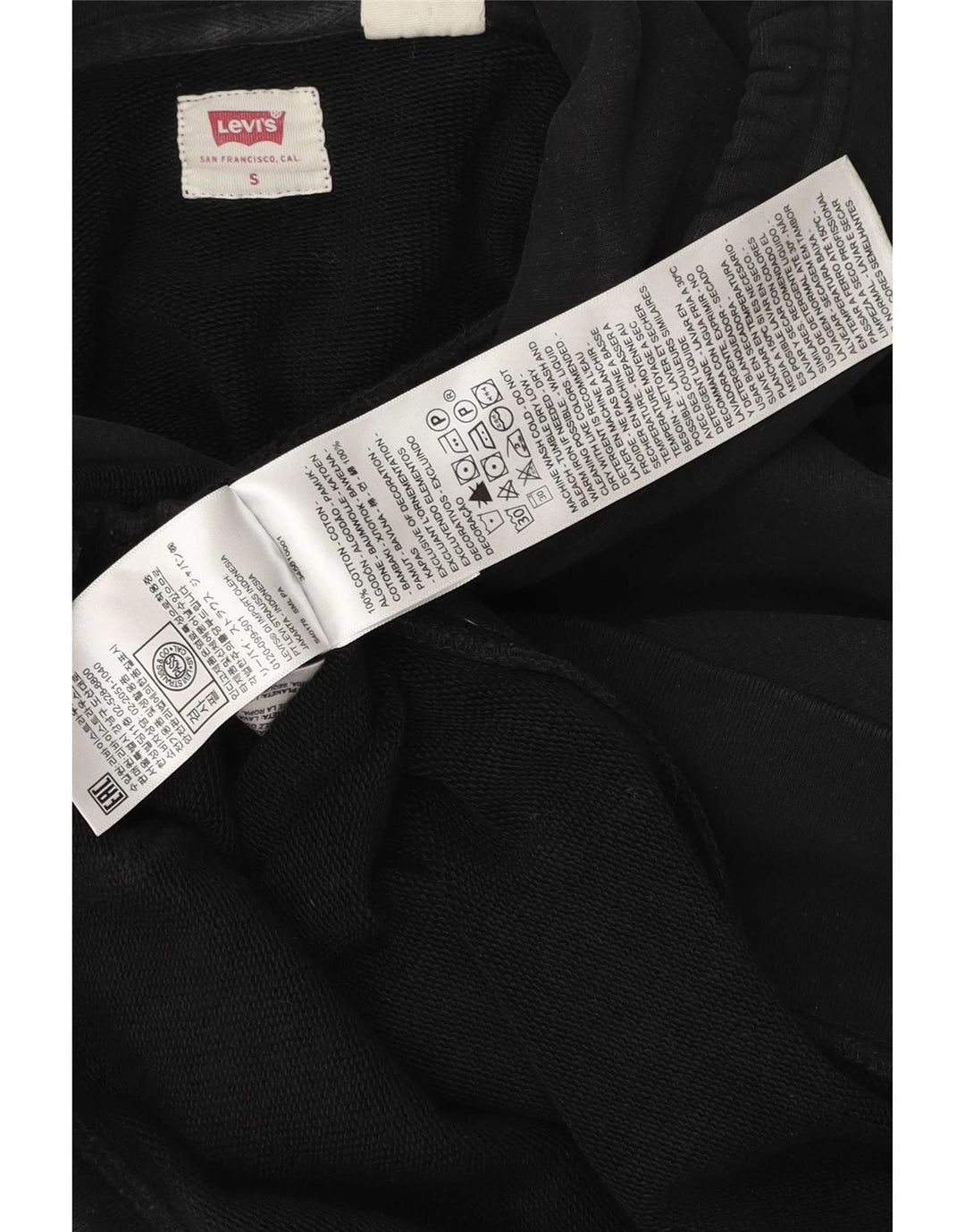 Męski sweter z kapturem Levi's, mały, czarny, bawełniany
