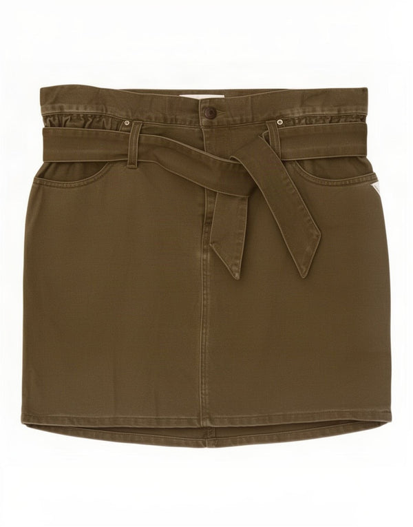 Damska mini spódniczka jeansowa Replay, mała, W30, bawełna khaki