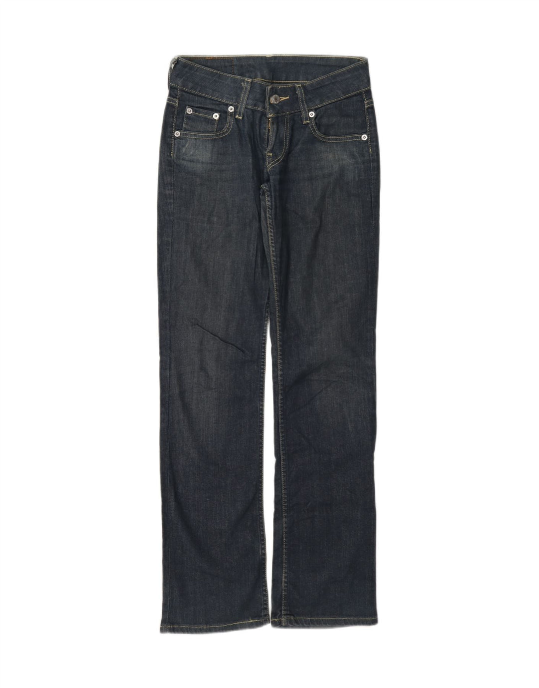 Damskie proste dżinsy Levi's W26 L32 Granatowa bawełna