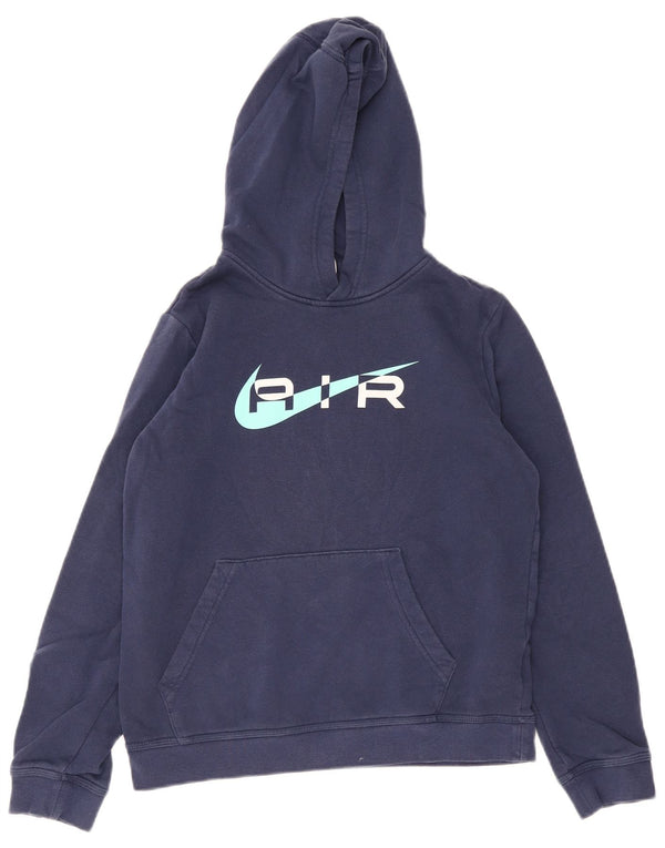 Chłopięcy sweter z kapturem Nike z grafiką 13-14 lat XL, granatowy, bawełniany