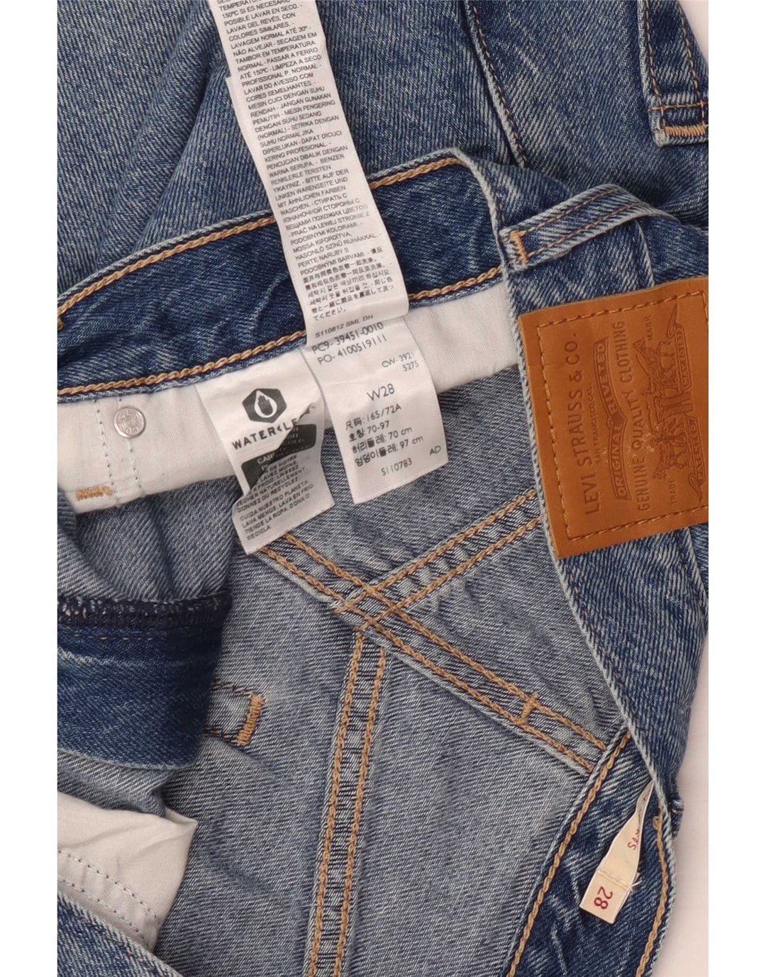 Damskie spodenki jeansowe Levi's W28 Średni niebieski, bawełniany