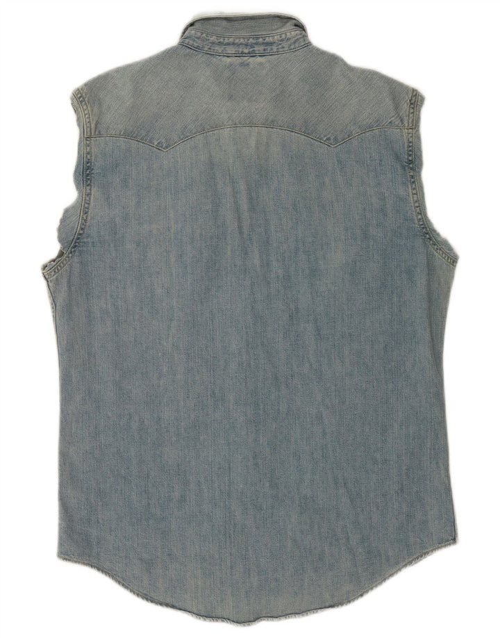 Męska koszula dżinsowa Levi's bez rękawów, średnioniebieska, bawełniana