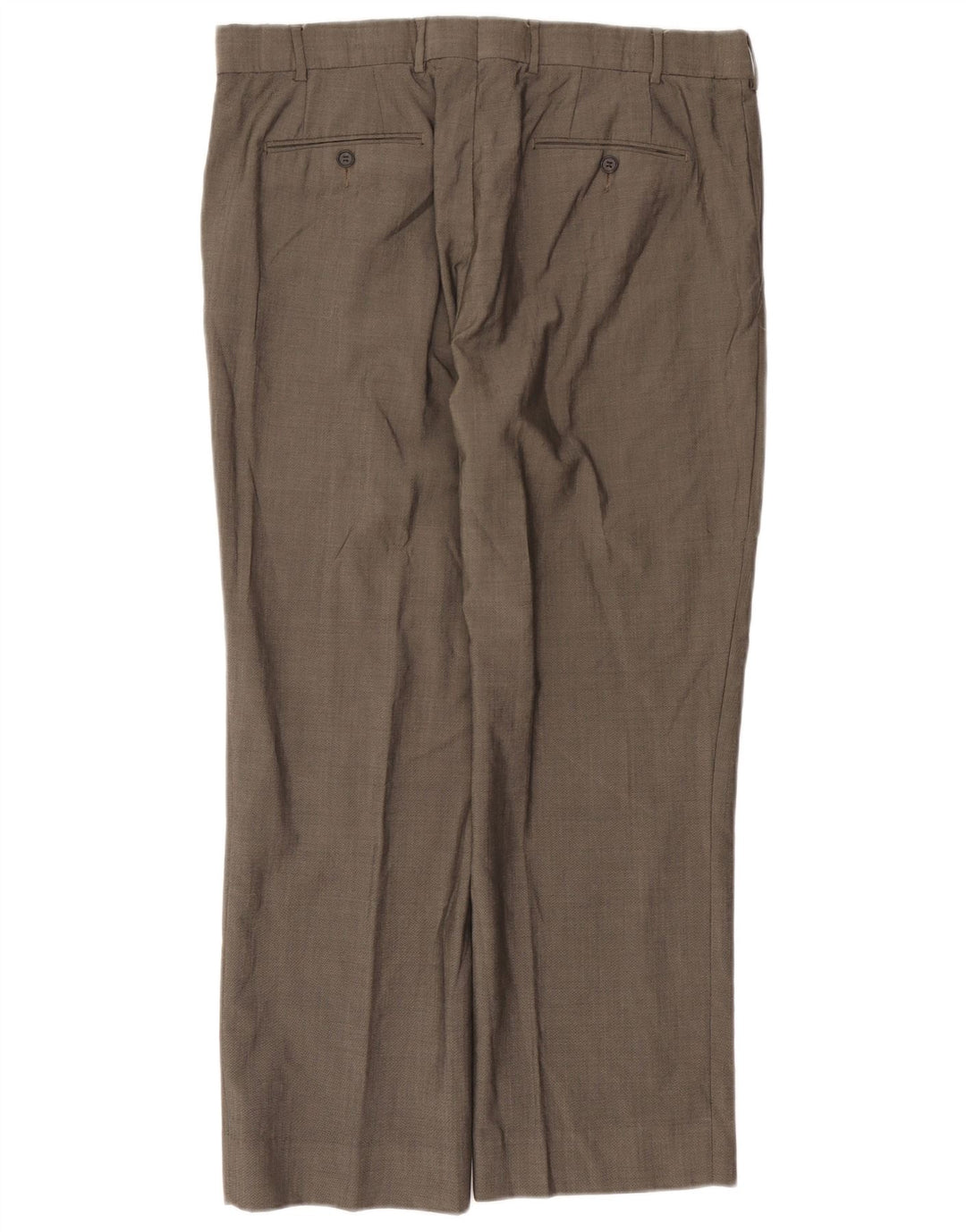 Męskie proste spodnie garniturowe w stylu vintage W36 L28 szare