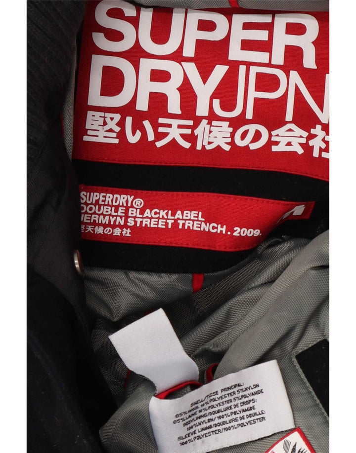 Damski płaszcz wojskowy Superdry UK 12, średni granatowy, wełniany
