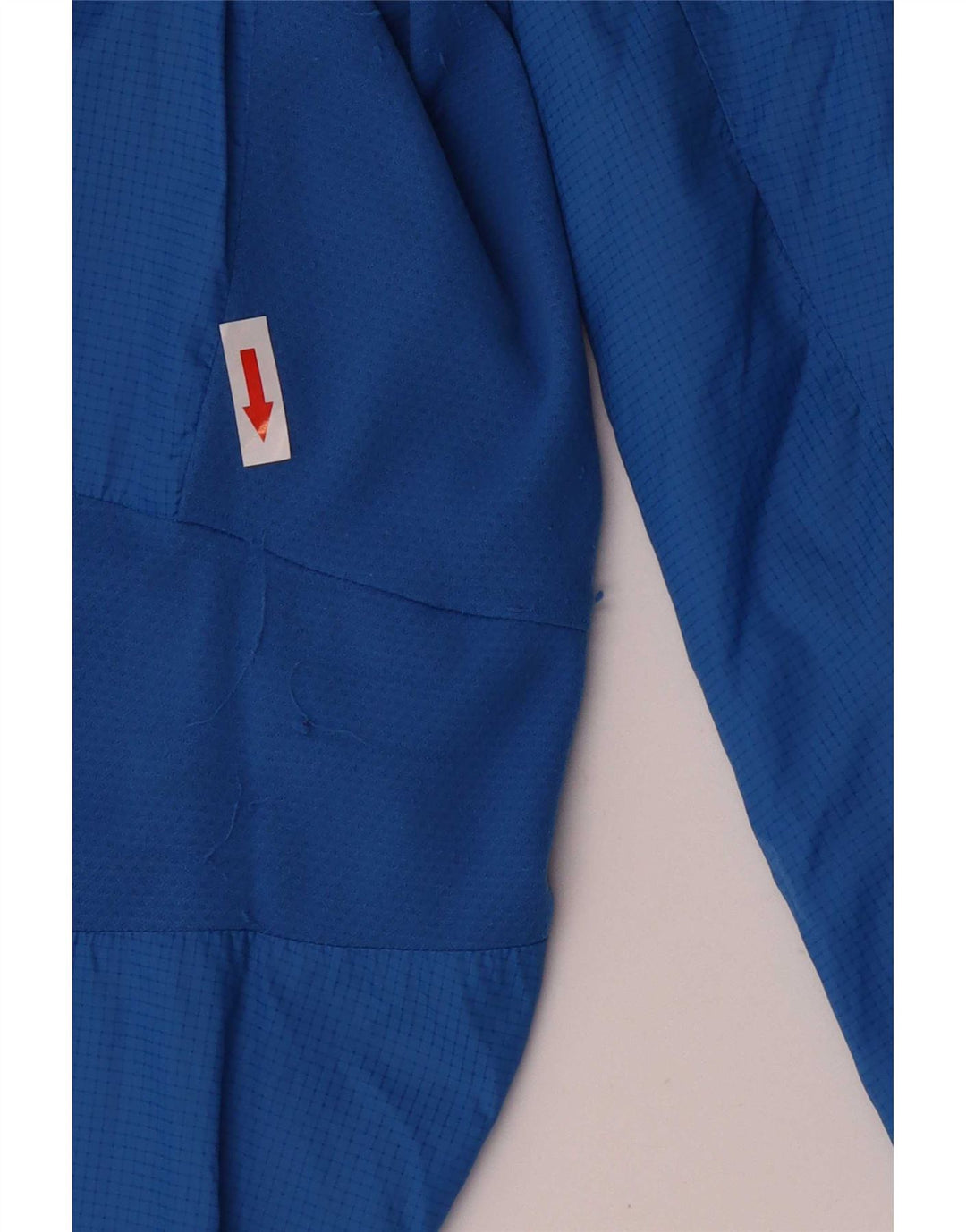 Męska kurtka przeciwdeszczowa Puma z kapturem UK 42 XL, nylon w niebieską kratkę
