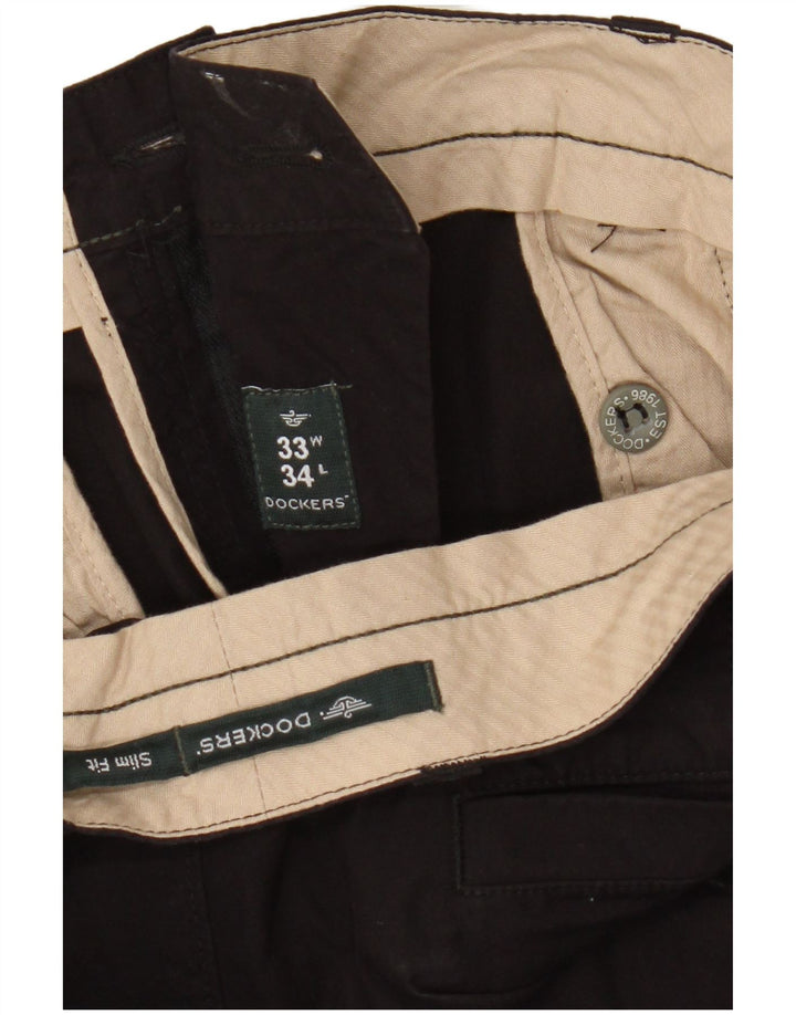 Męskie spodnie chino Dockers Slim Fit W33 L34 czarne