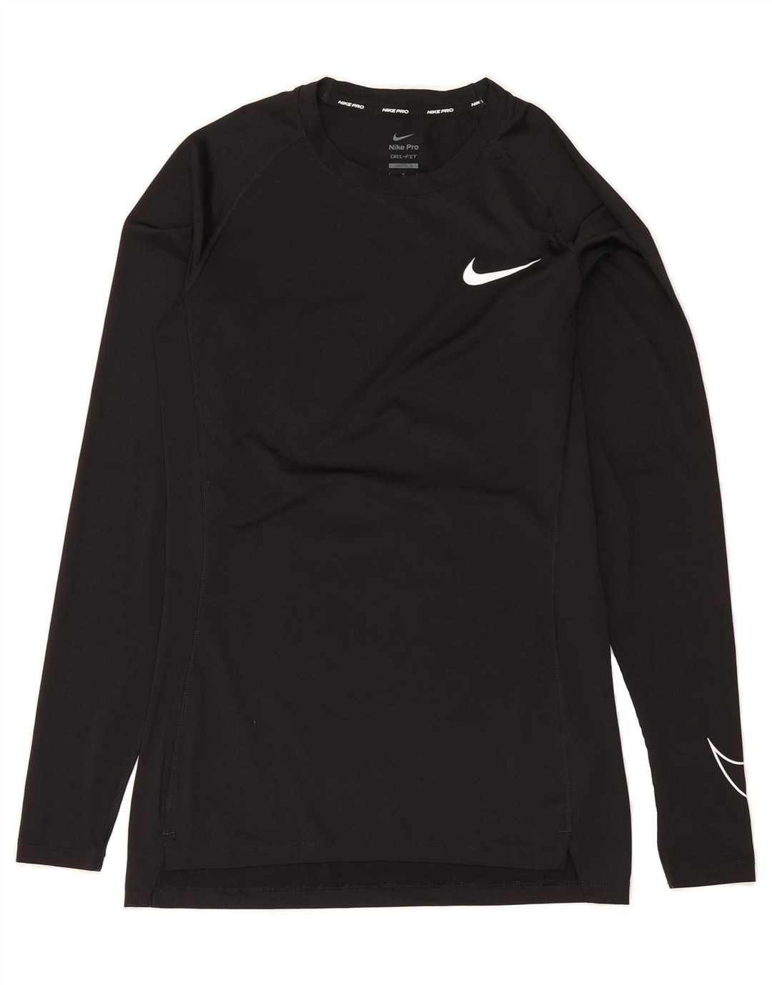 NIKE Mens Dri Fit Graphic Top Long Sleeve Large Black Polyester Vintage Nike and Second-Hand Nike from Messina Hembry 
