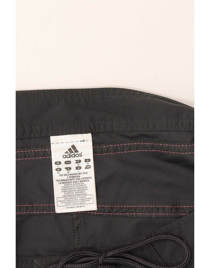 Damskie spodenki kąpielowe Adidas UK 8, małe, czarne, poliestrowe