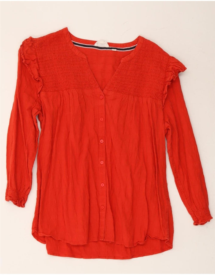 FAT FACE Womens 3/4 Sleeve Shirt Blouse UK 16 Large Red Vintage Fat Face and Second-Hand Fat Face from Messina Hembry 