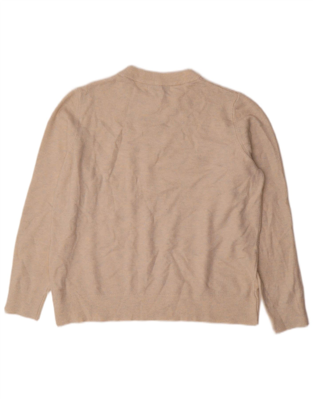 Sweter damski Marks & Spencer z okrągłym dekoltem, UK 14, średni beż nakrapiany