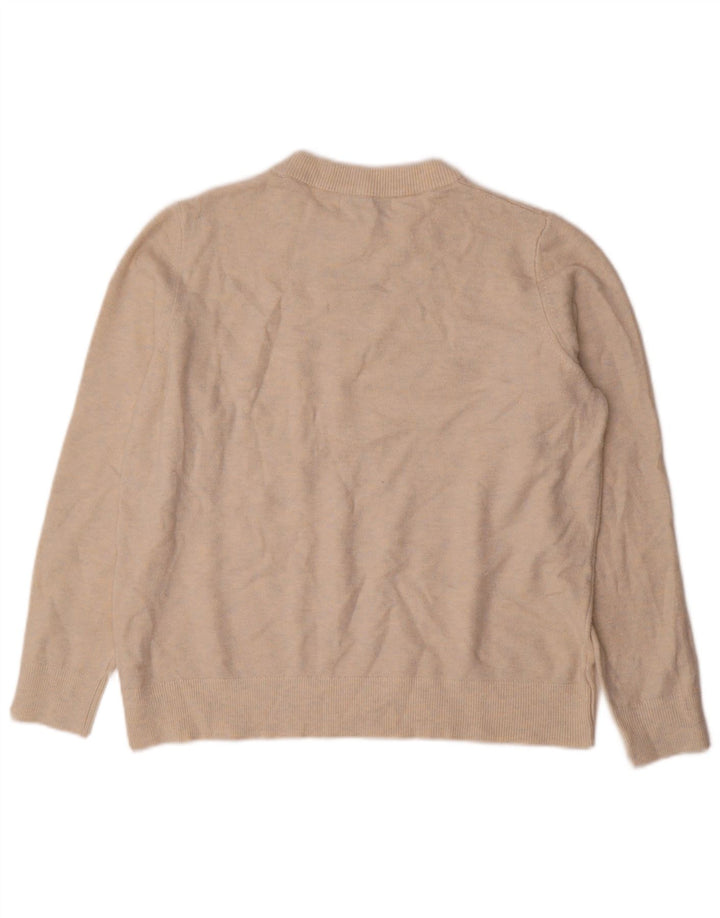 Sweter damski Marks & Spencer z okrągłym dekoltem, UK 14, średni beż nakrapiany