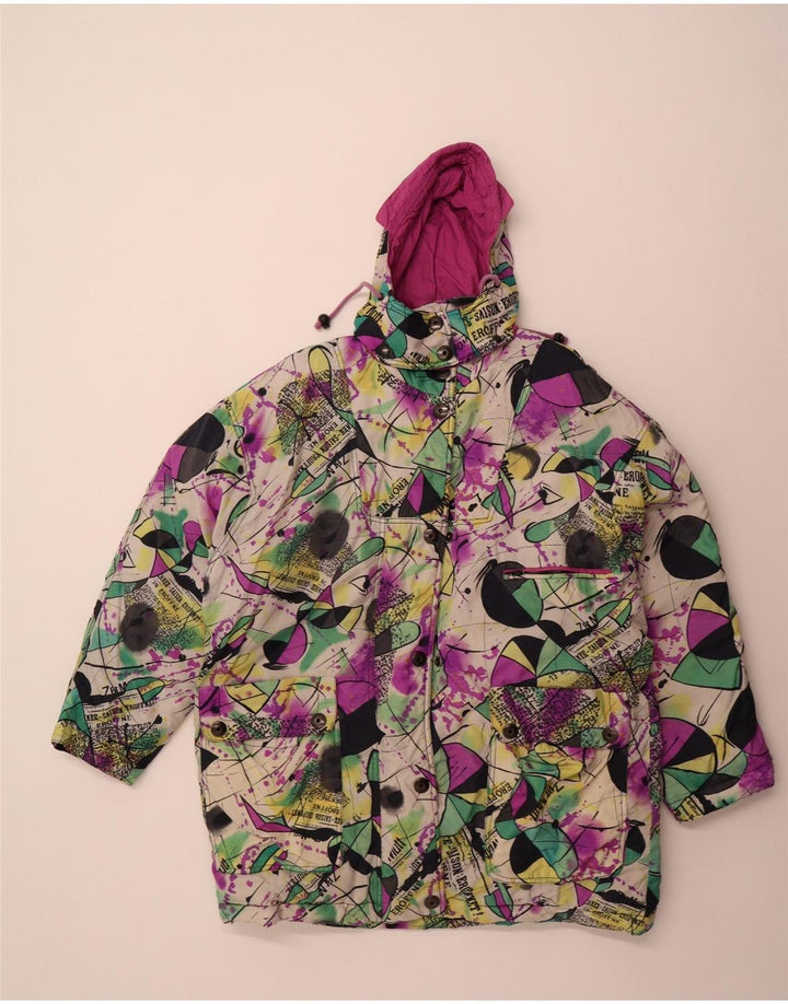 Damska ocieplana kurtka z kapturem Gil Bret UK 16, duża, wielokolorowa poliamid