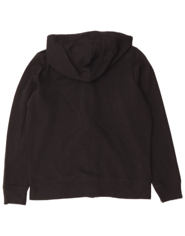 Marks & Spencer Damski sweter z kapturem i zamkiem, UK 16, duży, czarny, bawełniany