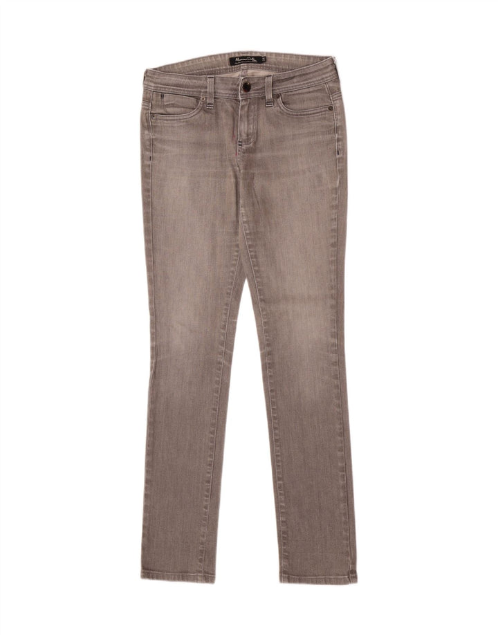Damskie jeansy skinny Massimo Dutti W28 L33 Szara bawełna