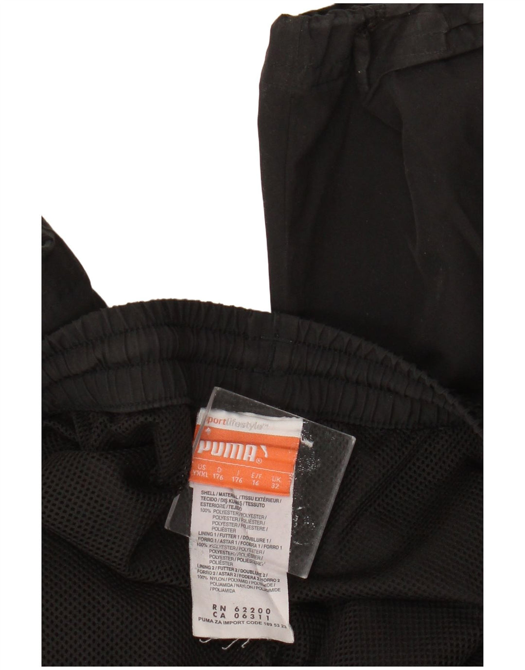 Chłopięce spodnie dresowe PUMA 15-16 lat, czarny poliester z blokami kolorów