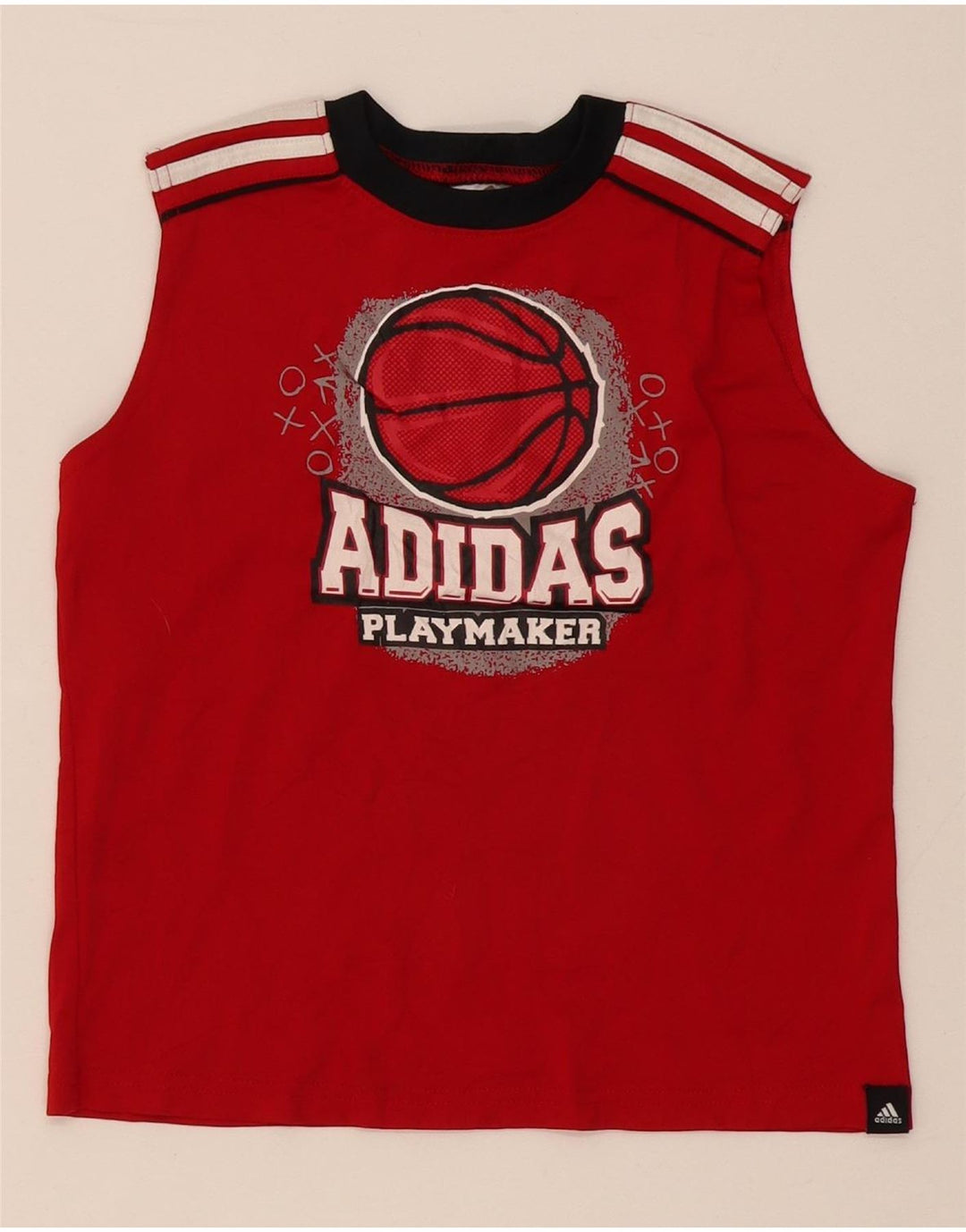 Chłopięca kamizelka z grafiką Adidas na 6-7 lat, poliester w kolorze czerwonym