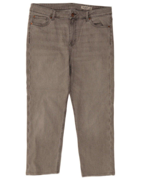Marks & Spencer Damskie The Sienna Straight Jeans UK 16 Large W34 L25 Szary