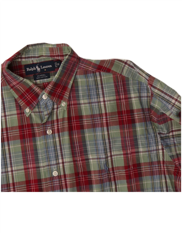 Koszula męska RALPH LAUREN, bawełniana w średnią zieloną kratkę