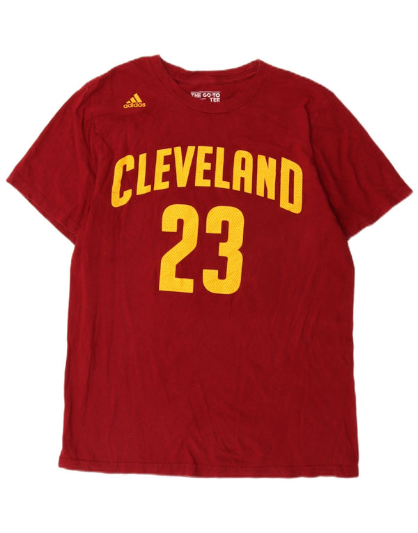Męska koszulka Adidas Cleveland z grafiką Top, średnia, czerwona bawełna