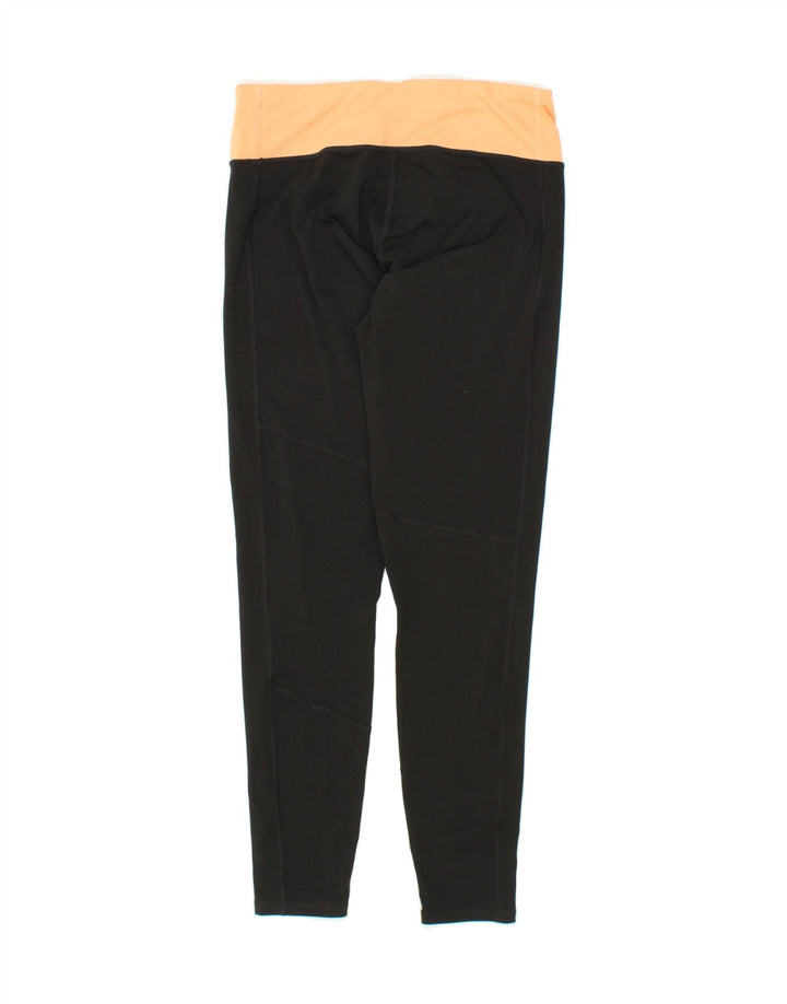 PUMA Womens Leggings UK 12 Medium  Black Colourblock Polyester Vintage Puma and Second-Hand Puma from Messina Hembry 