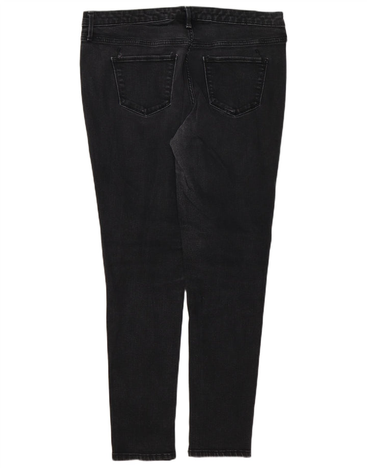 Damskie dżinsy rurki MOSSIMO Power Stretch US 14, duże W32 L29, czarne