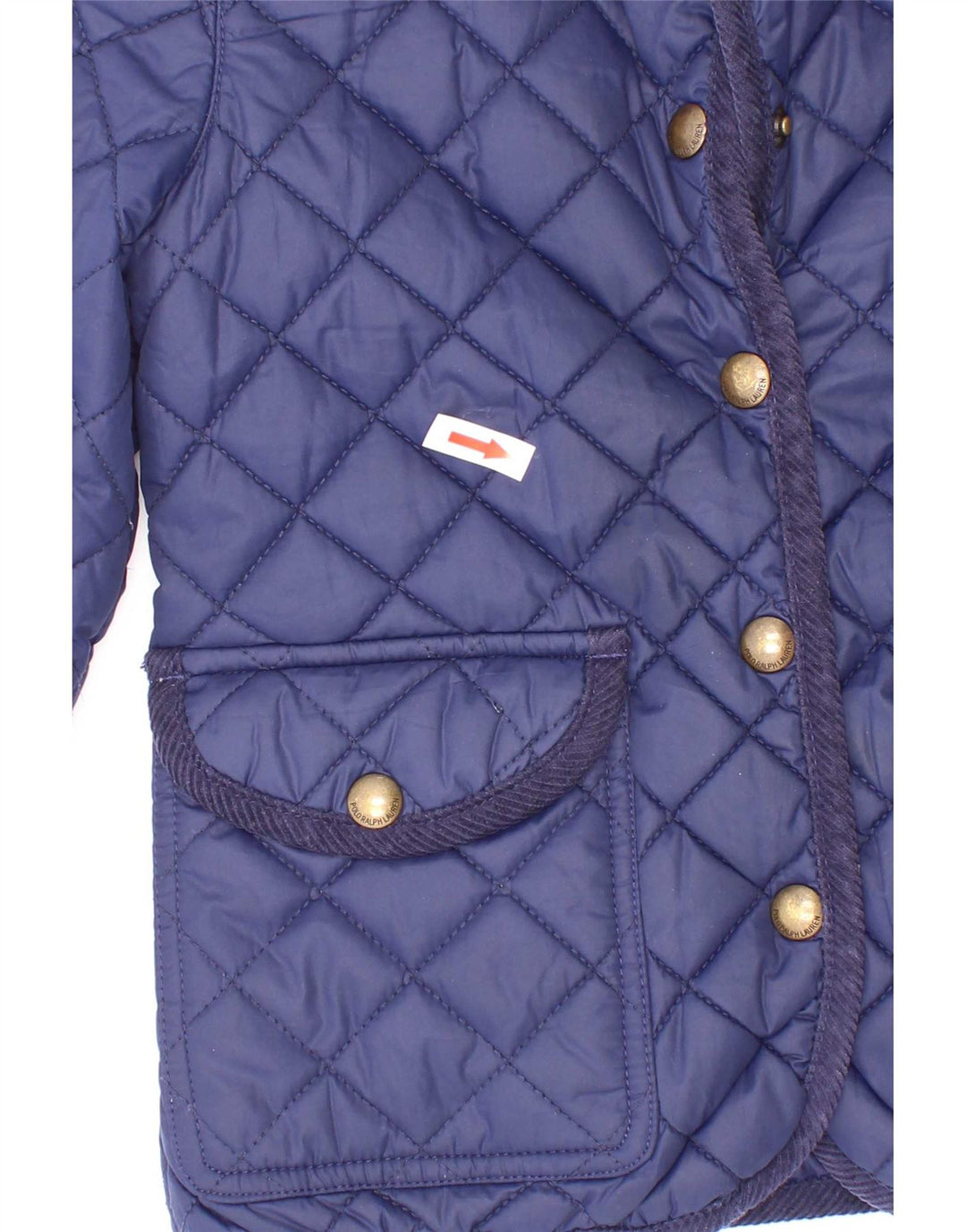 Pikowana kurtka dziewczęca Polo Ralph Lauren 5-6 lat, granatowa, poliester