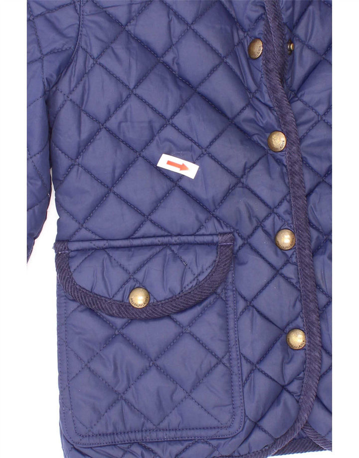 Pikowana kurtka dziewczęca Polo Ralph Lauren 5-6 lat, granatowa, poliester