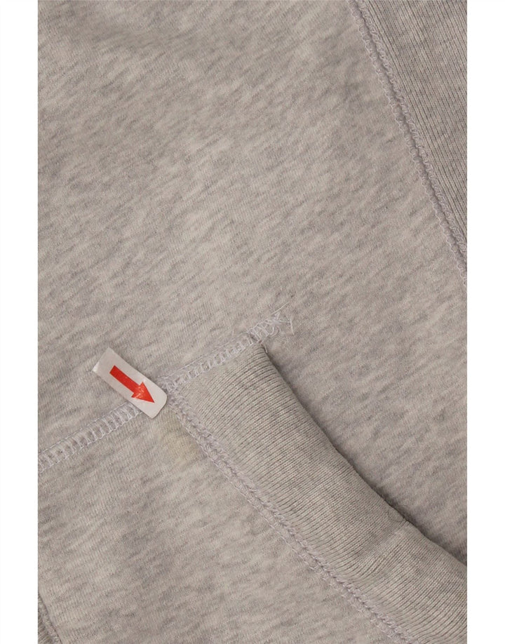 SUPERDRY Męski sweter z kapturem i zamkiem błyskawicznym, mały, szary, bawełniany