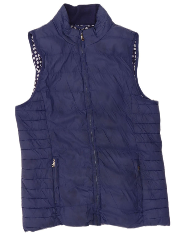 Crew Clothing Damska wyściełana kamizelka UK 10 Mała granatowa Nylon