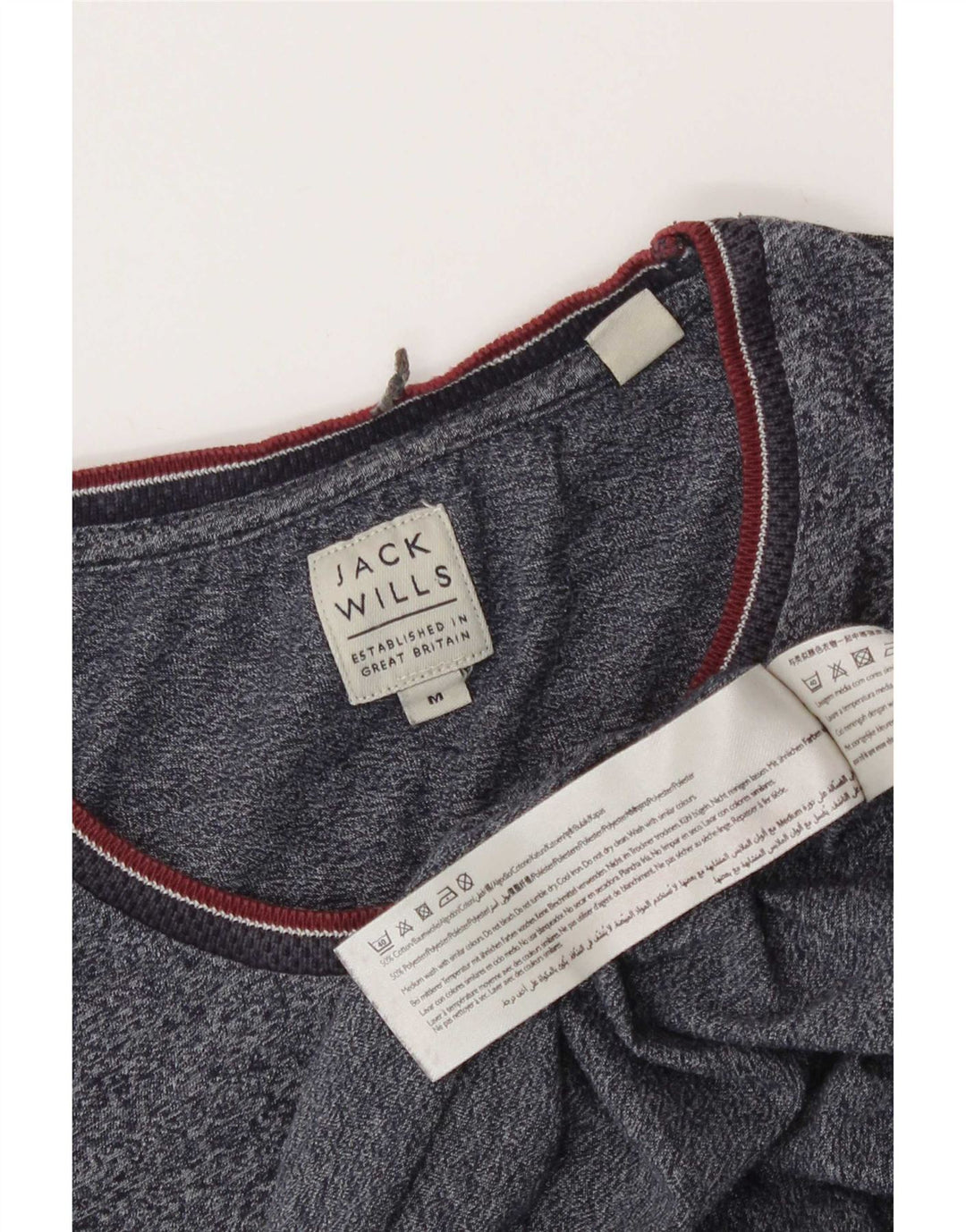 T-shirt męski Jack Wills, średni, granatowy, bawełniany nakrapiany
